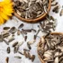 Raw sunflower seeds close-up for nutrition and health