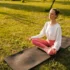 “Woman practicing natural stress relief techniques to lower cortisol levels”