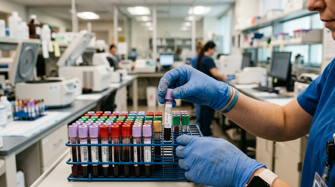 blood testing in lab