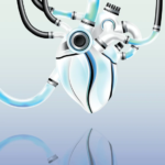 Artificial Heart Technology - Bionic Cardiac Replacement Advanced bionic artificial heart mechanical device with inflow and outflow vascular conduits for biventricular circulatory support.