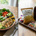 Ultra-Processed Foods' Impact on Your Metabolism A comparison photo showing the ultra-processed foods impact on health versus a meal of whole foods.